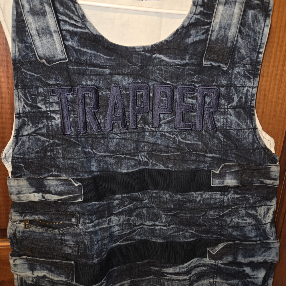Blue Denim Vest with Pockets